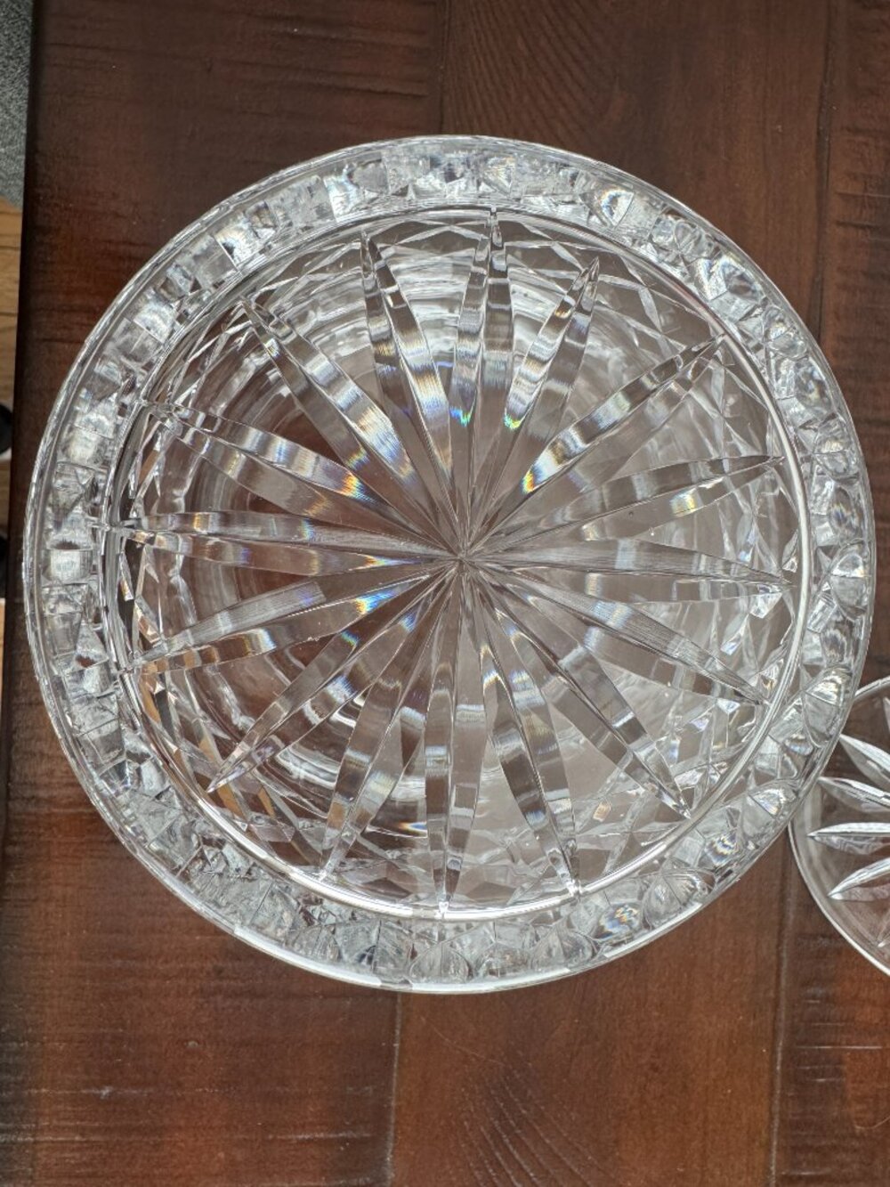 Vintage Waterford Ireland “Colleen” Cut Crystal Biscuit Barrel Jar With Lid - Picture 6 of 6
